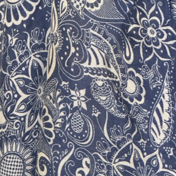 Unbranded Scarf Womens Long Rectangle Blue White Floral Wrap Lightweight Fringe - Picture 8 of 8